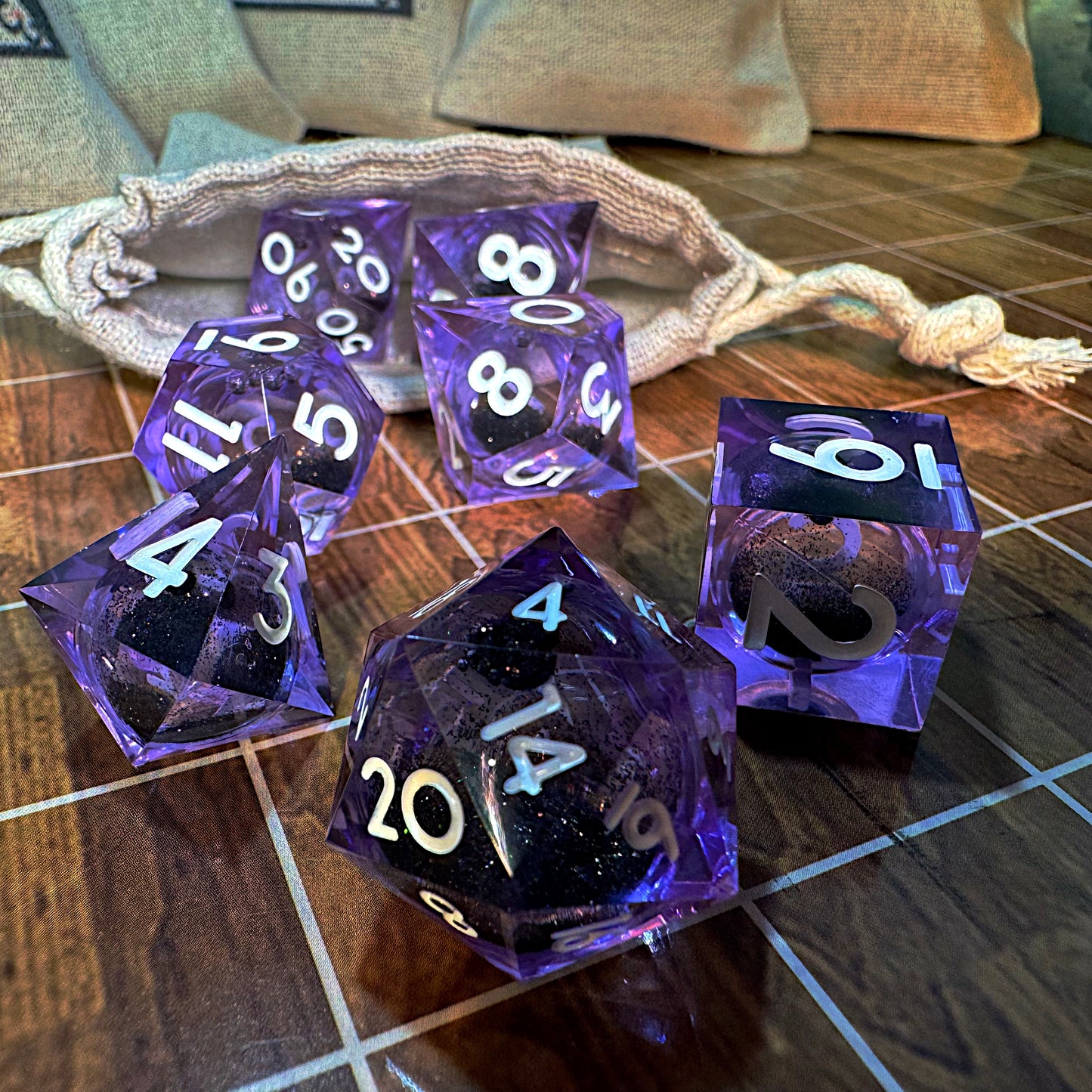 Handmade Resin Mystery Dice Bag (Sharp Edged)
